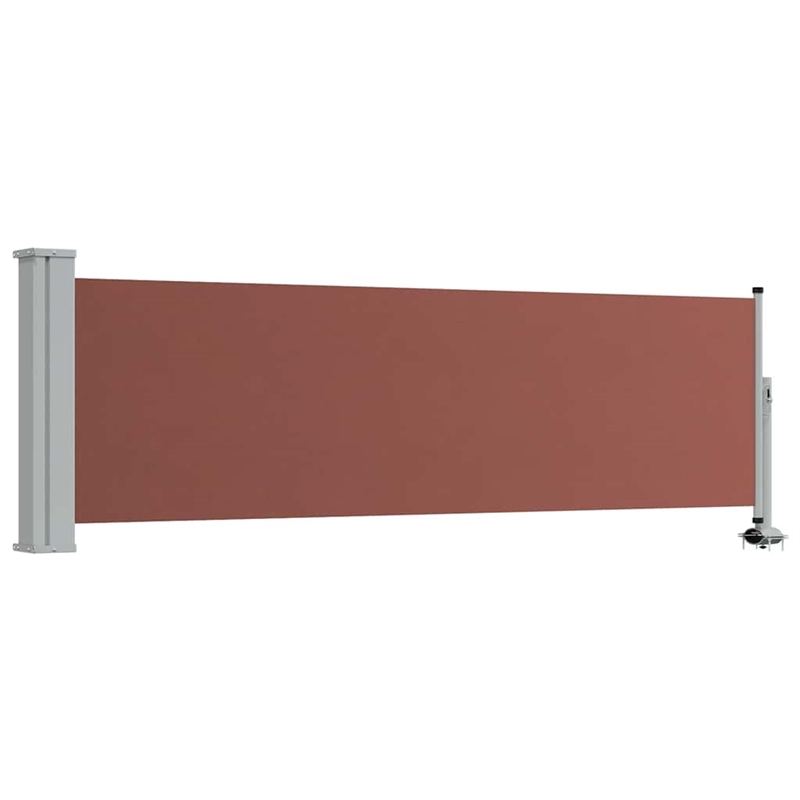 vidaXL Side Awning in Brown and Grey