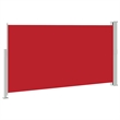 vidaXL Side Awning with Powder Coated Steel in Red and Grey