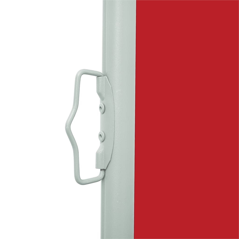 vidaXL Side Awning with Powder Coated Steel in Red and Grey