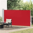vidaXL Side Awning with Powder Coated Steel in Red and Grey