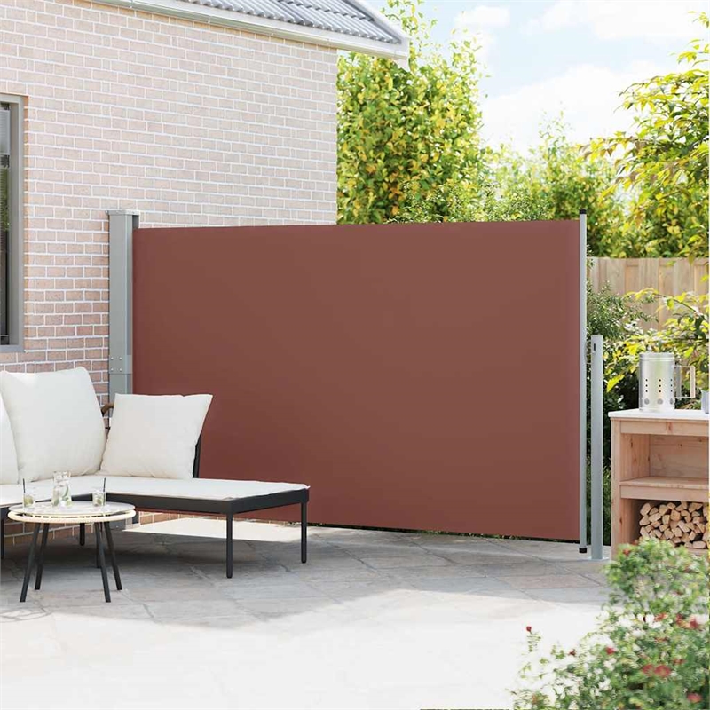 vidaXL Side Awning in Brown