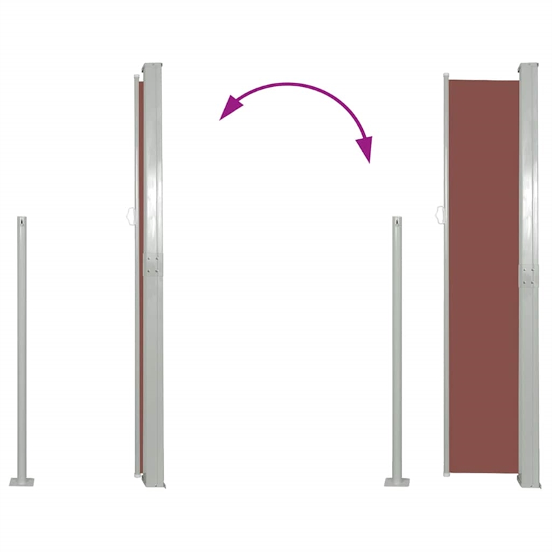vidaXL Side Awning in Brown