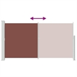 vidaXL Side Awning in Brown