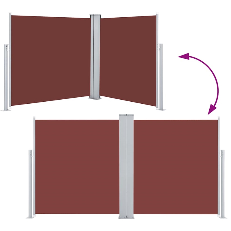 vidaXL Side Awning in Brown
