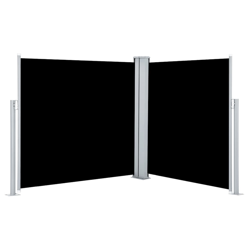 vidaXL Side Awning with PU Coating in Black