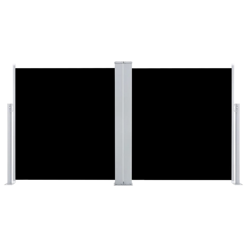 vidaXL Side Awning with PU Coating in Black
