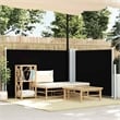 vidaXL Side Awning with PU Coating in Black