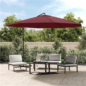 vidaXL Cantilever Garden Umbrella in Bordeaux Red