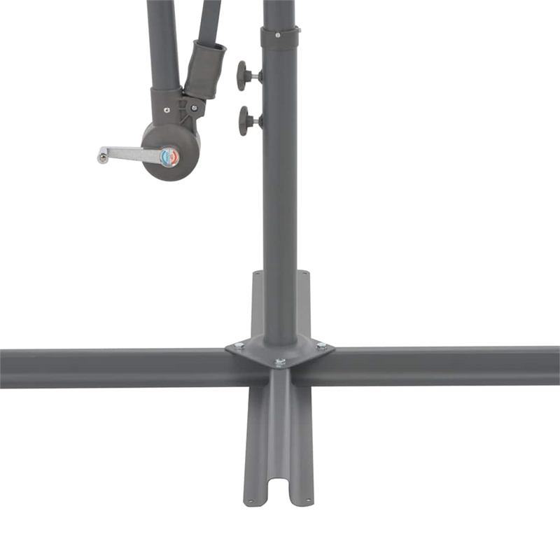vidaXL Large Tiltable Cantilever Umbrella in Taupe