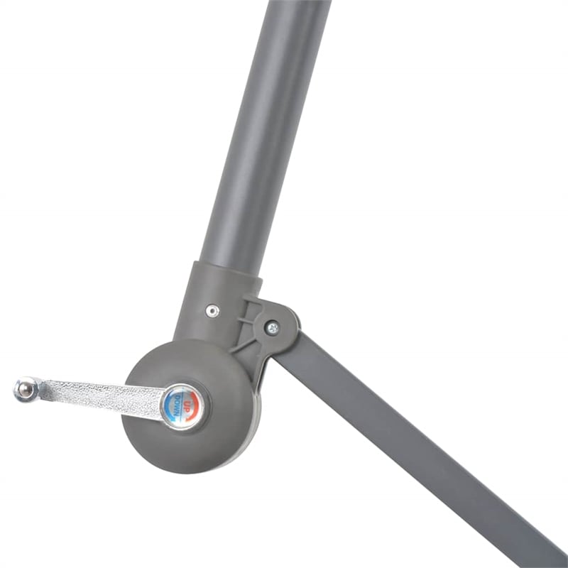 vidaXL Large Tiltable Cantilever Umbrella in Taupe