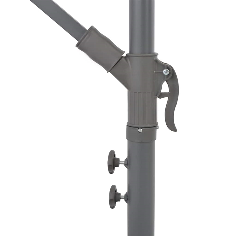 vidaXL Large Tiltable Cantilever Umbrella in Taupe