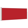 vidaXL Side Awning with PU Coating in Red Steel Frame