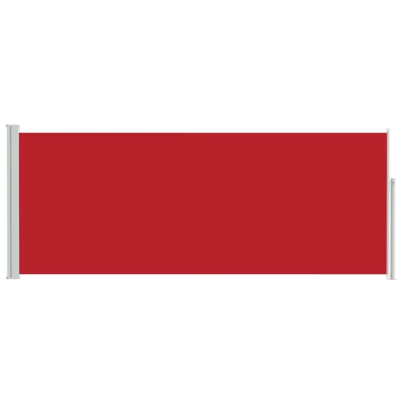 vidaXL Side Awning with PU Coating in Red Steel Frame