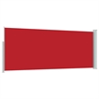 vidaXL Side Awning with PU Coating in Red Steel Frame