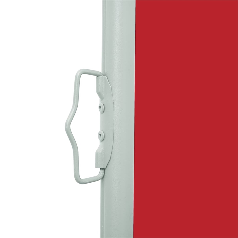 vidaXL Side Awning with PU Coating in Red Steel Frame