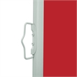 vidaXL Side Awning with PU Coating in Red Steel Frame