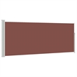 vidaXL Side Awning with PU Coating in Brown Steel Frame
