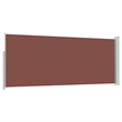 vidaXL Side Awning with PU Coating in Brown Steel Frame