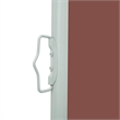 vidaXL Side Awning with PU Coating in Brown Steel Frame