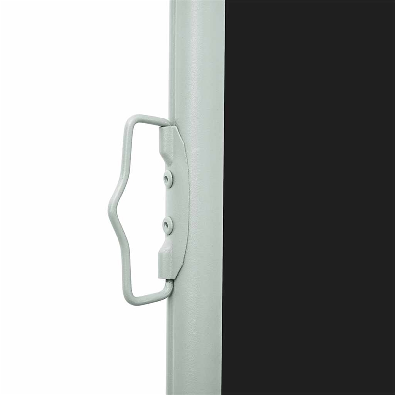 vidaXL Polyester Fabric and Steel Frame Retractable Side Awning in Gray