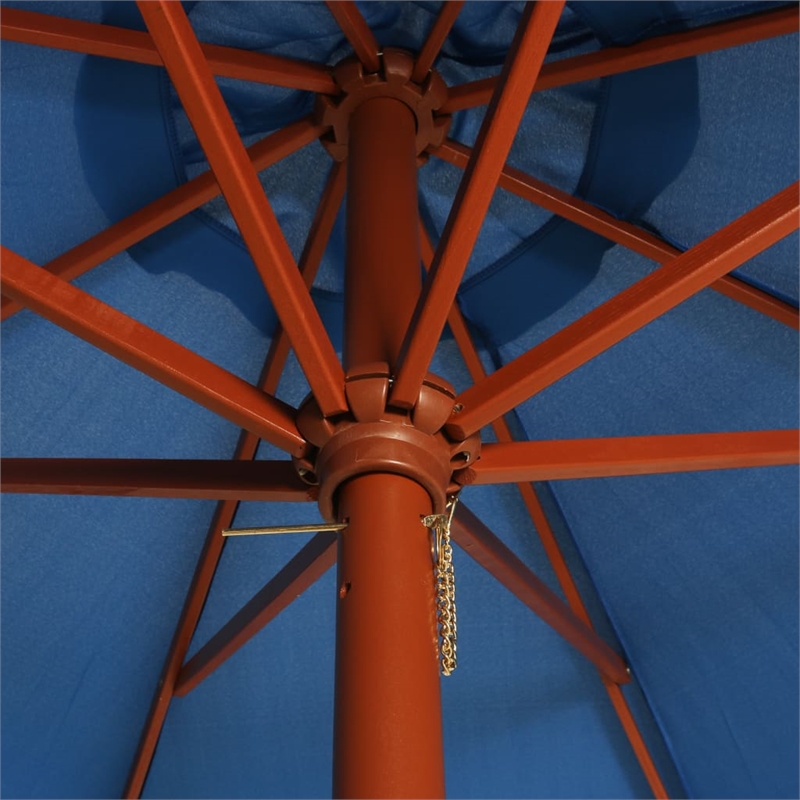 vidaXL Large Laminated Bamboo Garden Parasol in Blue