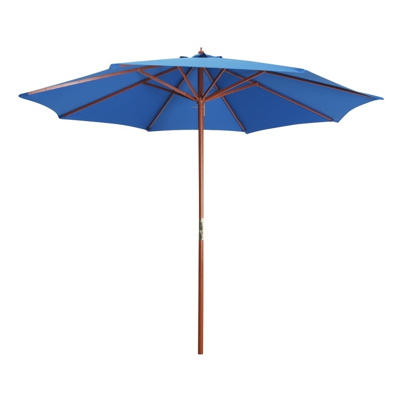 vidaXL Large Laminated Bamboo Garden Parasol in Blue