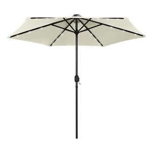 vidaXL 106.3&quot Diameter Garden Parasol in Sand White
