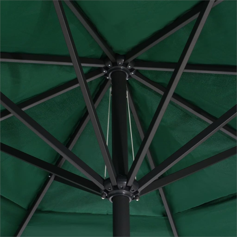 vidaXL Garden Parasol with PA Coating in Green