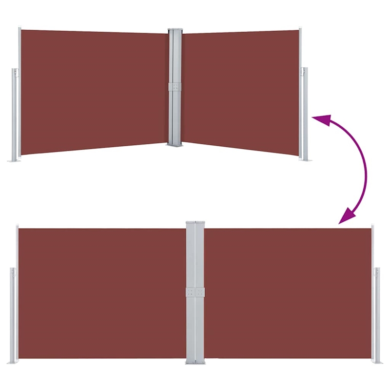 vidaXL Side Awning in Brown