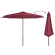 vidaXL Large Bamboo Garden Parasol in Burgundy