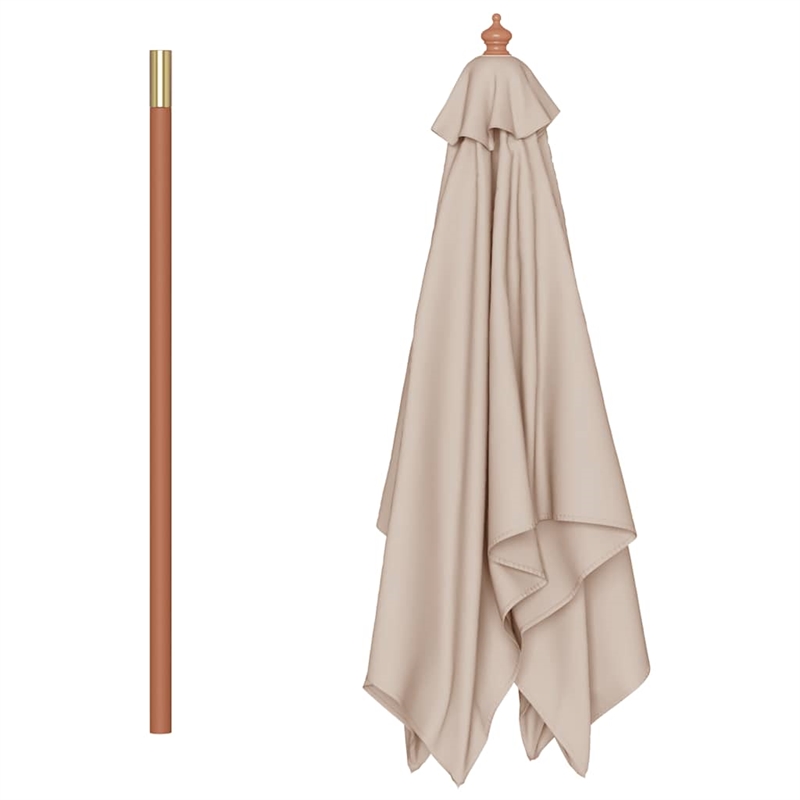 vidaXL Laminated Bamboo Garden Parasol in Taupe