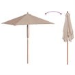 vidaXL Laminated Bamboo Garden Parasol in Taupe