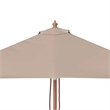 vidaXL Laminated Bamboo Garden Parasol in Taupe