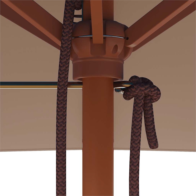vidaXL Laminated Bamboo Garden Parasol in Taupe
