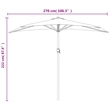 vidaXL Medium Garden Parasol in Taupe