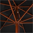 vidaXL Large Foldable Bamboo Garden Parasol in Black
