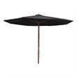 vidaXL Large Foldable Bamboo Garden Parasol in Black