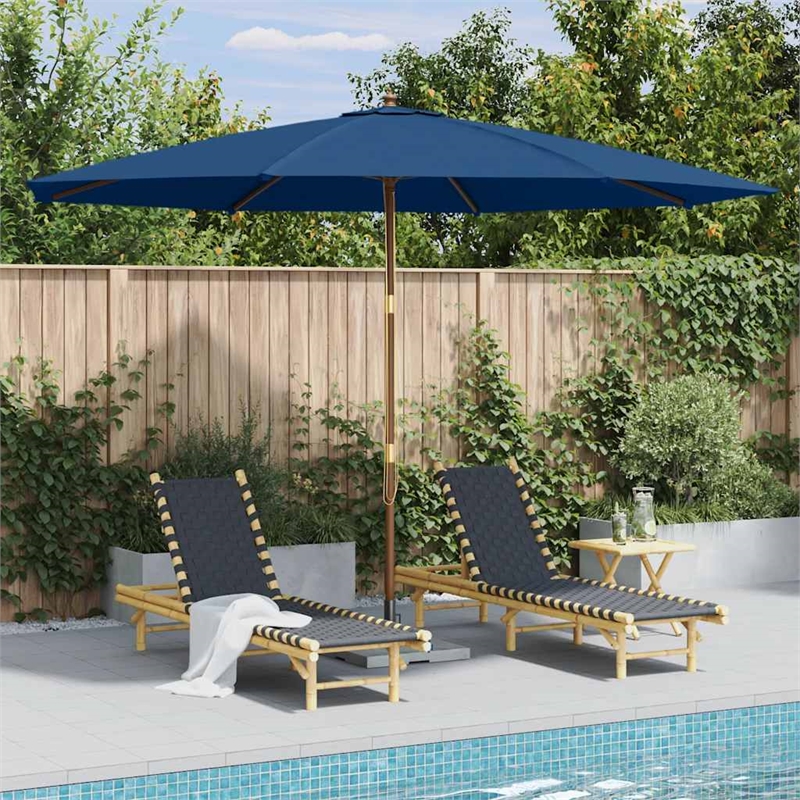 vidaXL Large Garden Parasol in Blue
