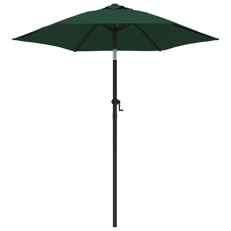 vidaXL Garden Parasol Green and Dark Gray