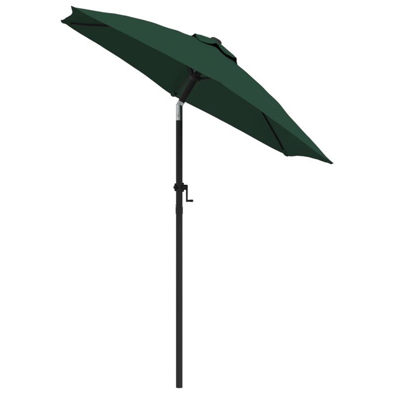 vidaXL Garden Parasol Green and Dark Gray
