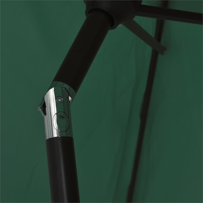 vidaXL Garden Parasol Green and Dark Gray