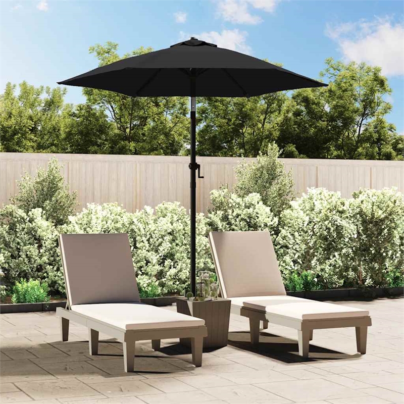vidaXL Medium Garden Parasol in Black and Dark Grey