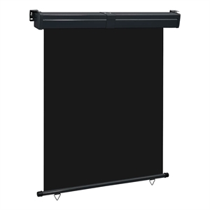 vidaXL 57.1&quotx98.4&quot Balcony Side Awning in Black