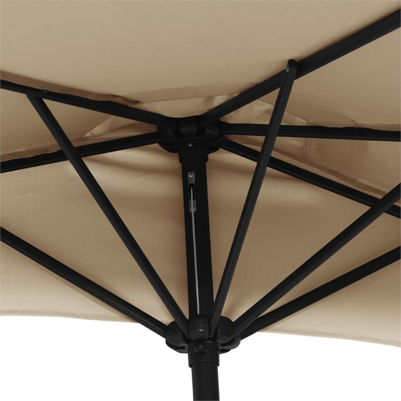 vidaXL Large Garden Parasol in Taupe