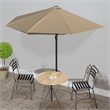 vidaXL Large Garden Parasol in Taupe