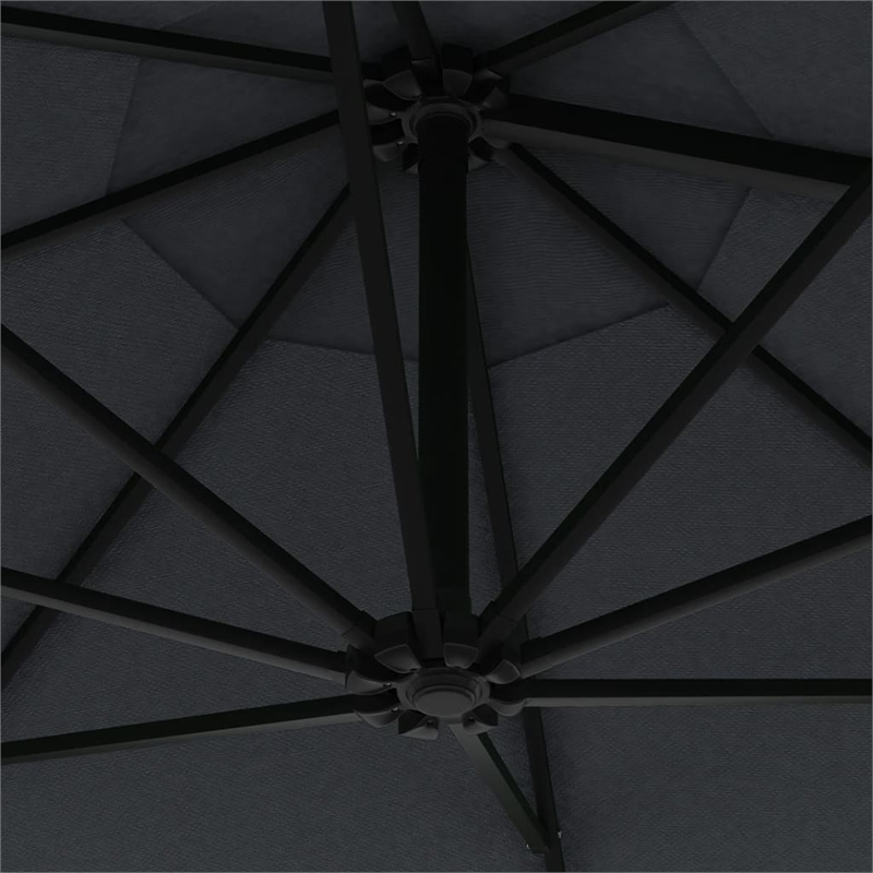 vidaXL Large Tiltable Garden Umbrella in Anthracite