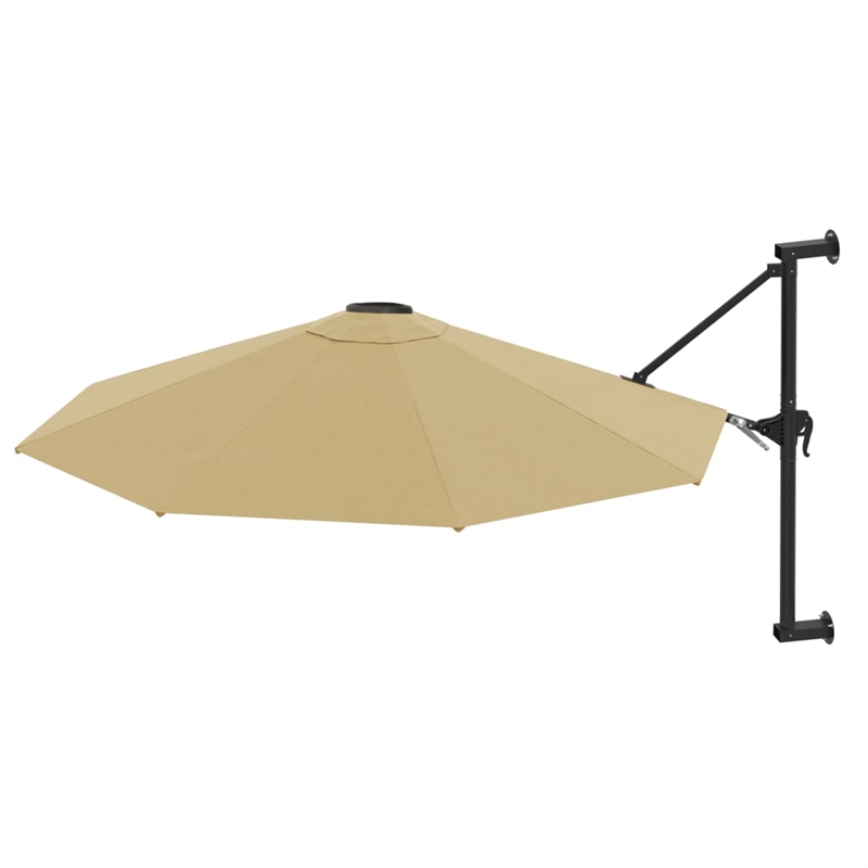 vidaXL Medium Garden Parasol in Taupe