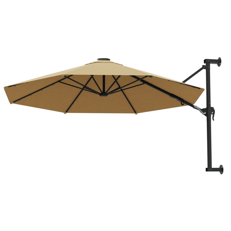 vidaXL Medium Garden Parasol in Taupe