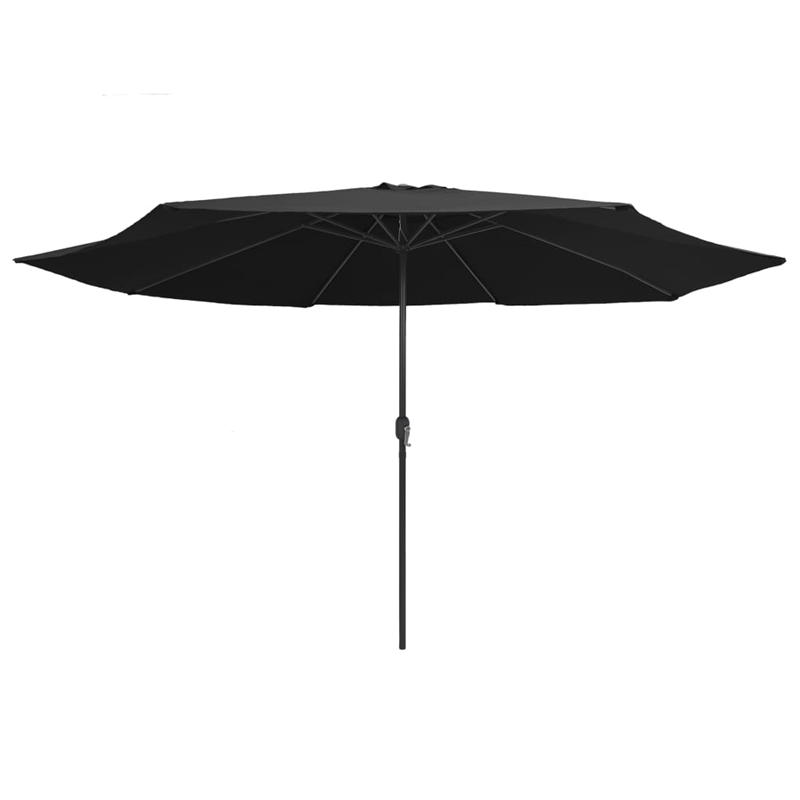 vidaXL Large Tiltable Garden Parasol in Black