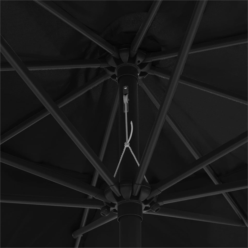 vidaXL Large Tiltable Garden Parasol in Black